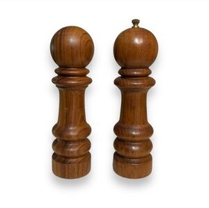 KNOBLER Teak Salt & Pepper Set VINTAGE!
